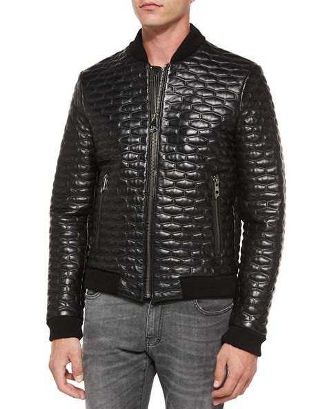 versace quilted leather jacket|vintage Versace leather jacket.